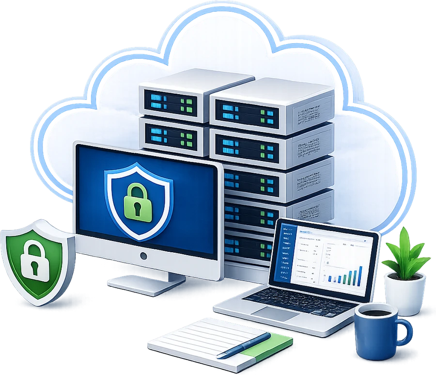 Tax software hosting illustration